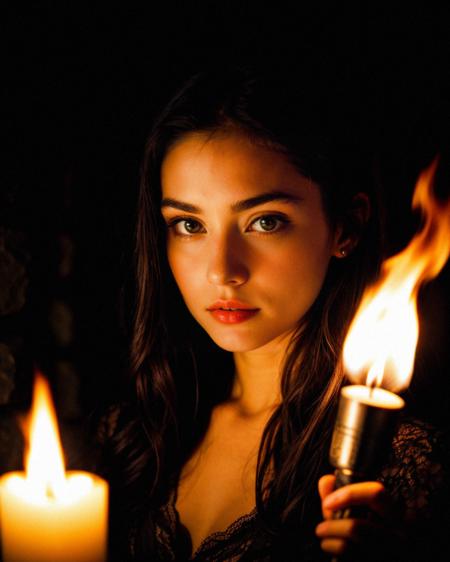 3978526514-5775659-closeup, look at the camera, girl, no makeup, focus face, dark fantasy, dungeon, stone walls, torch, darkness, Full Frame, 35 mm.png